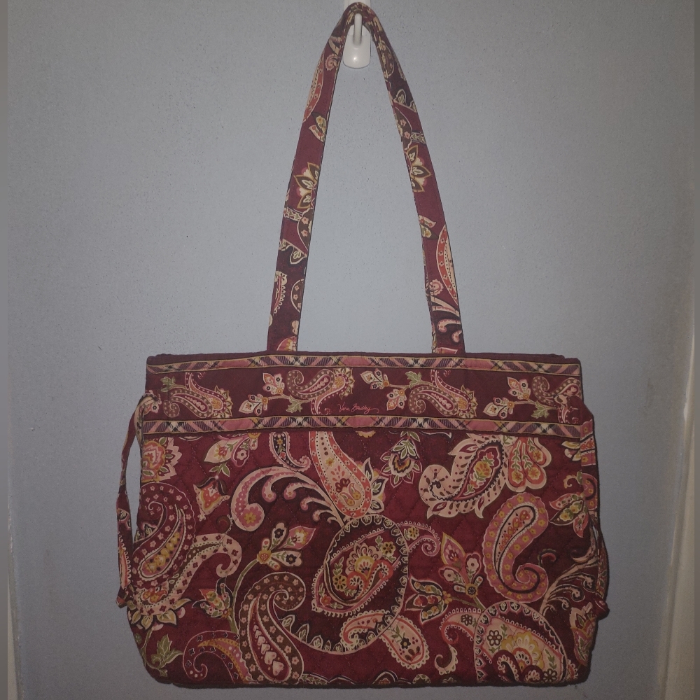 Vera Bradley Piccadilly Plum Snap Tote Bag